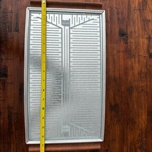 Vintage Salton Hotray Electric Food Warmer Glass Aluminum Walnut Wood with Cord